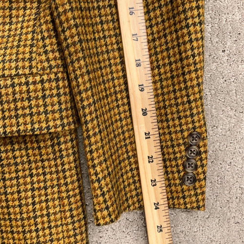 Tommy Hilfiger Blazer Men 42R Gold Rust Houndstooth Classic‎ American Jacket
